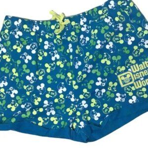 World Resorts Mickey Mouse print neon shorts with pockets size XL
